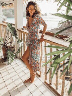 Arnhem Marigold Wrap Dress US 12/ AU 16 - BNWOT